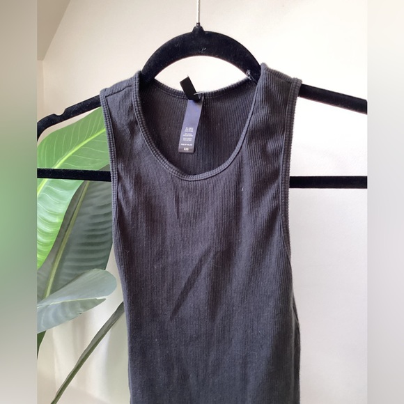 Skims black cotton ribbed tank - Picture 2 of 3